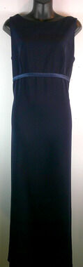 Michaelangelo David's Bridal Long Formal Navy Sleeveless Gown Women's 12